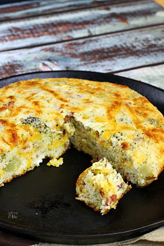 Comfort food at it's best! My Bacon Broccoli Cheese Buttermilk Cornbread is a must-try recipe!