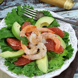 Grapefruit Avocado Shrimp Salad