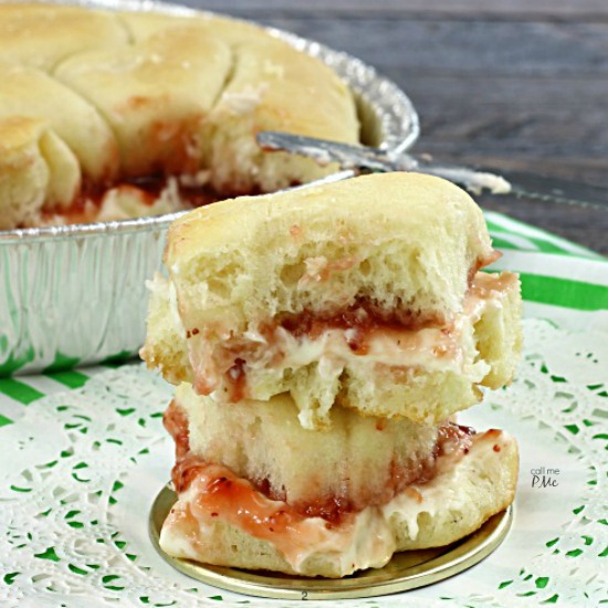 Sister Schubert Strawberry Cream Pull Apart Bread