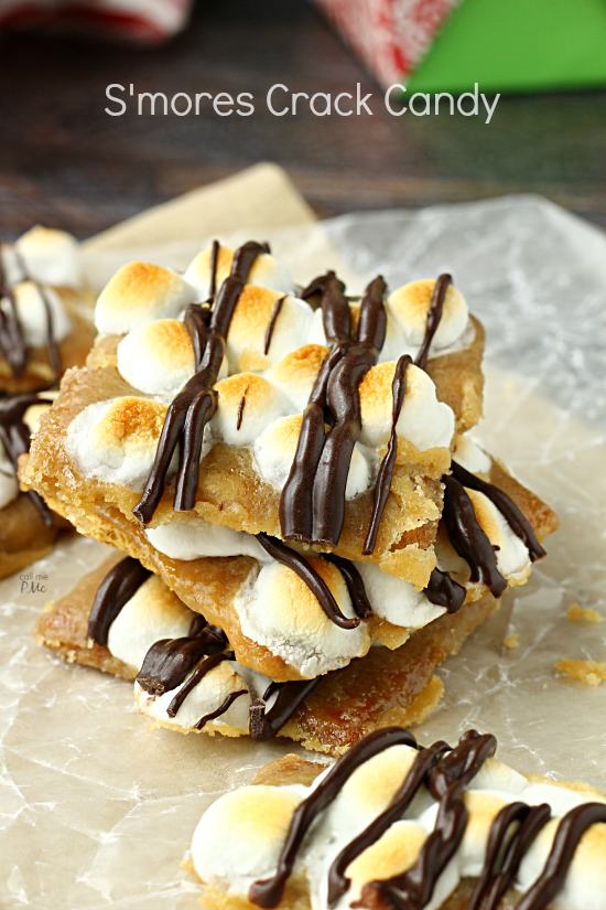 S'mores Crack Candy Recipe this popular toffee and chocolate candy is kicked up with the additions of smores toppings, one bite & you'll be hooked. 