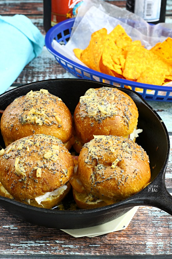 sandwiches. A slightly didn't take on the popular sandwich sliders, my Poppy Seeds Turkey Sliders are buttery, cheesy, savory bites of delicious goodness! My advice? Make them immediately! Poppy Seeds Turkey Sliders