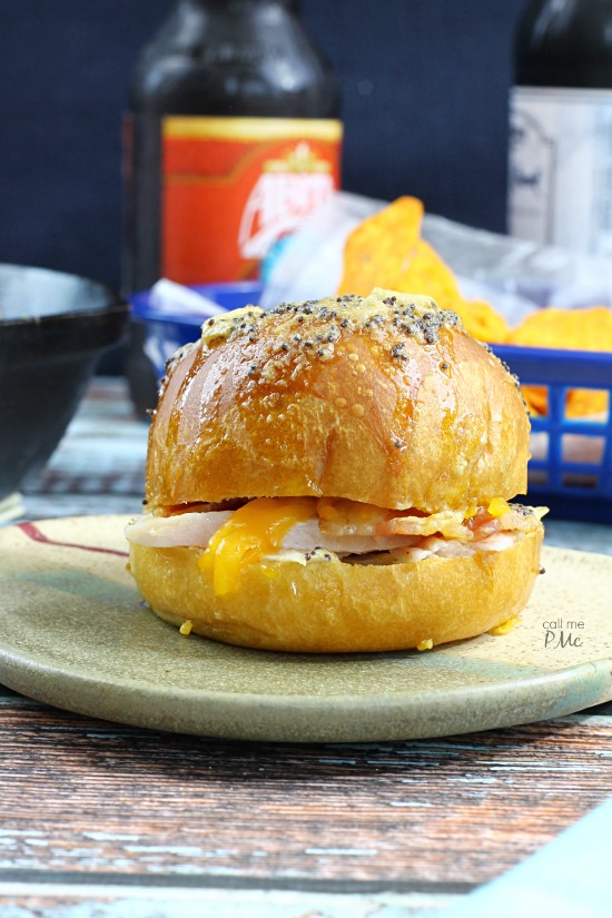 Sliders, turkey. sandwiches. A slightly didn't take on the popular sandwich sliders, my Poppy Seeds Turkey Sliders are buttery, cheesy, savory bites of delicious goodness! My advice? Make them immediately! Poppy Seeds Turkey Sliders