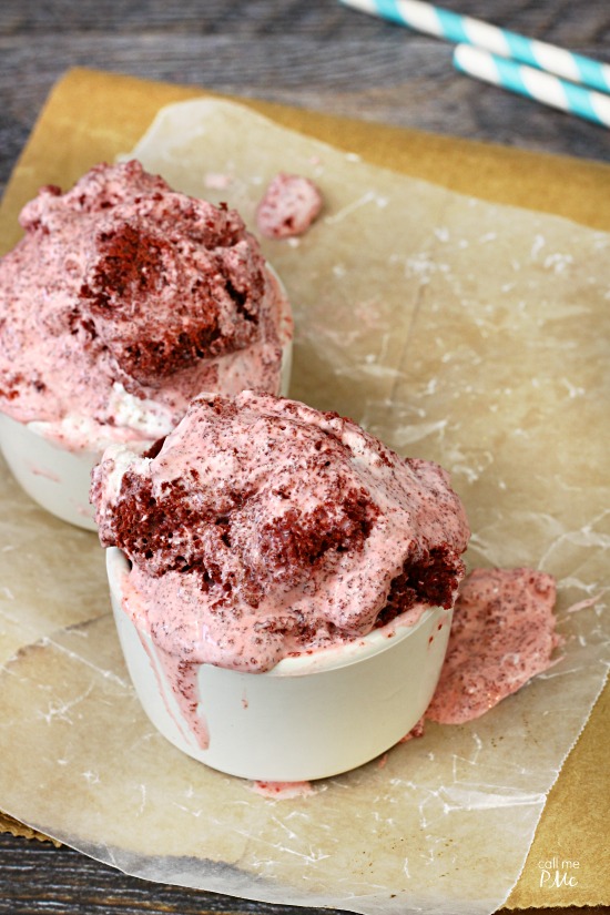 Red Velvet Cake Batter Ice Cream  