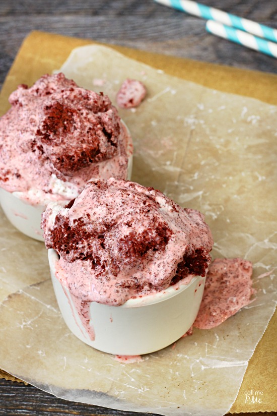 Red Velvet Ice Cream Cake (with No-Churn Homemade Ice Cream)