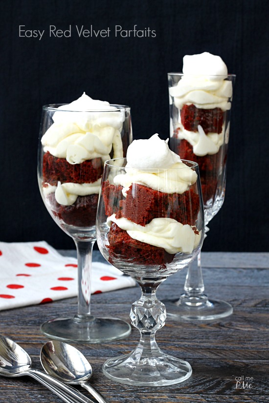 Red Velvet Parfaits Recipe turns the classic favorite into a show-stopping presentation for entertaining. #recipe #redvelvet #dessert Red Velvet Parfaits Recipe