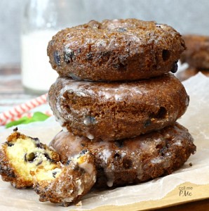 Two Ingredient Blueberry Cake Donuts