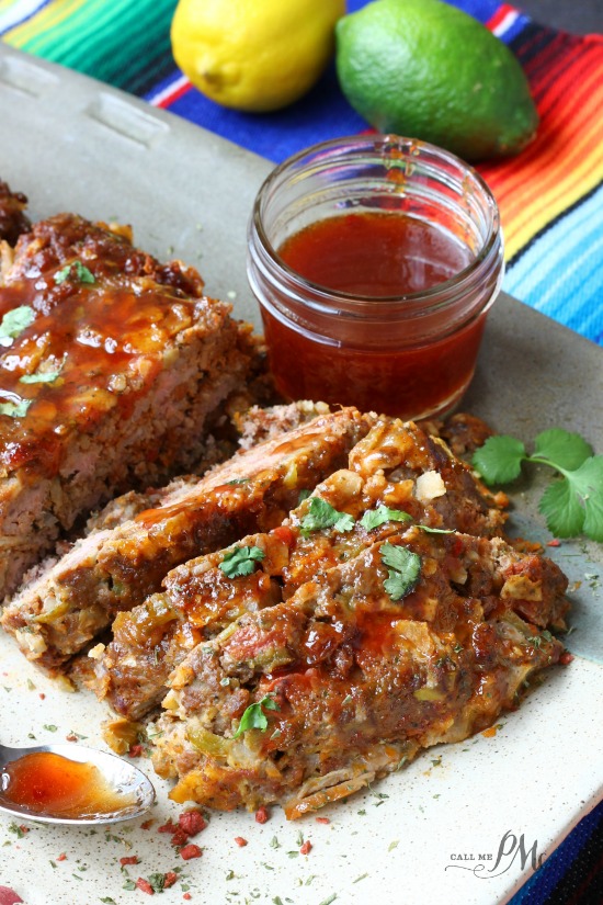 Mexican Meatloaf recipe is a tasty twist on a classic. This hearty meatloaf recipe uses spicy flavors of cumin, cilantro, green chiles and chorizo. Mexican Meatloaf recipe