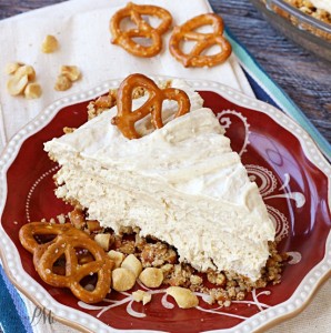 No Bake Peanut Butter Pretzel Pie