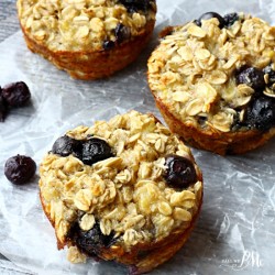 Baked Blueberry Oatmeal Cups