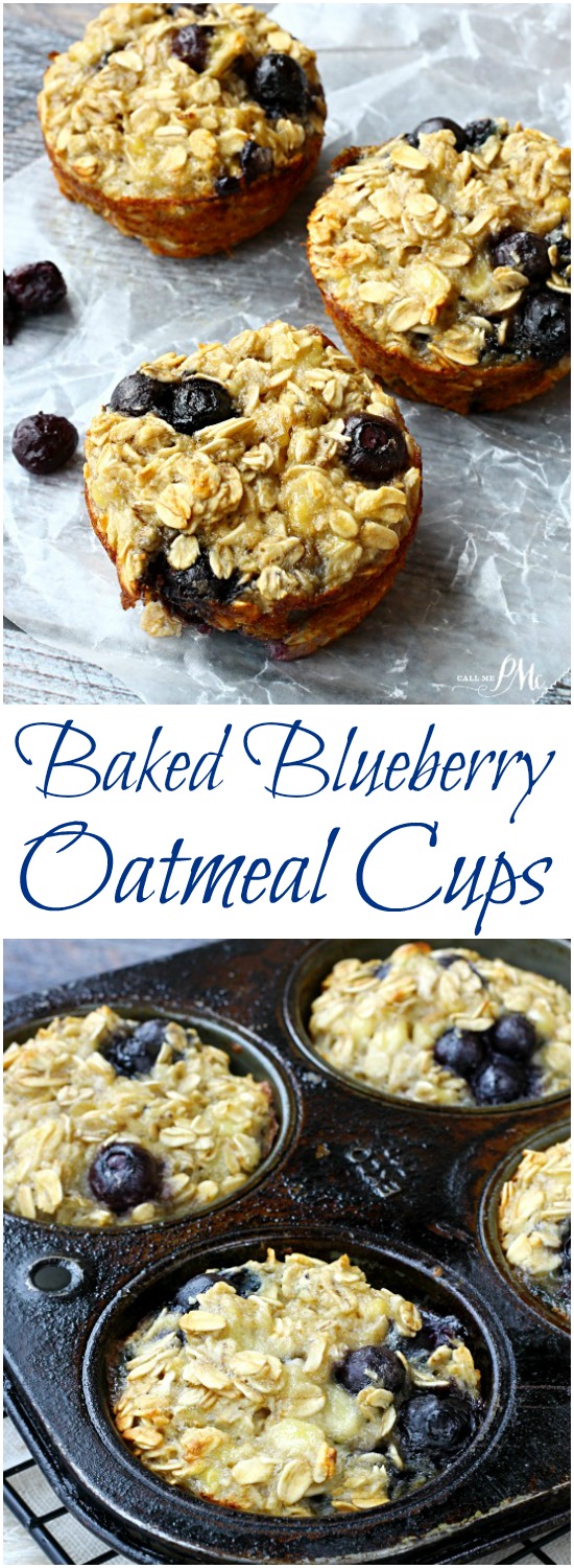 Baked Blueberry Oatmeal Cups