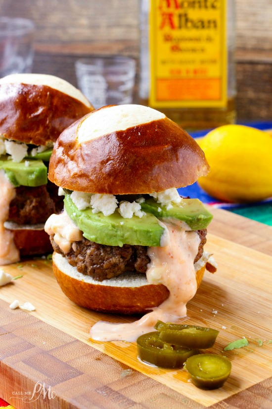 Chorizo Beef Sliders Burgers with Sriracha Mayo