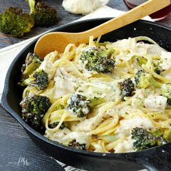 Roasted Broccoli Chicken Alfredo