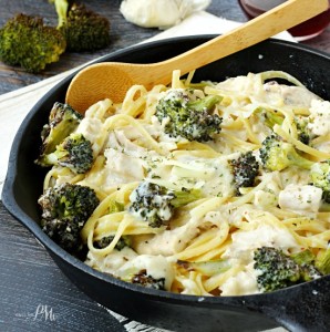 Roasted Broccoli Chicken Alfredo