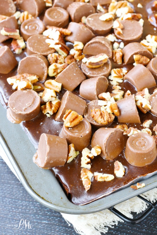 Salted Caramel Candy Brownies Recipe have a rich brownie base made with real melted chocolate