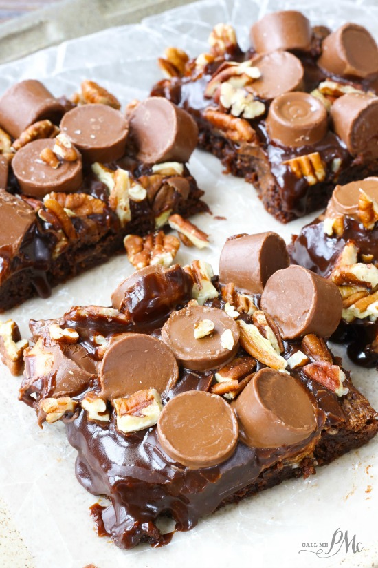 Salted Caramel Candy Brownies  