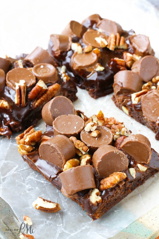 Salted Caramel Candy Brownies  