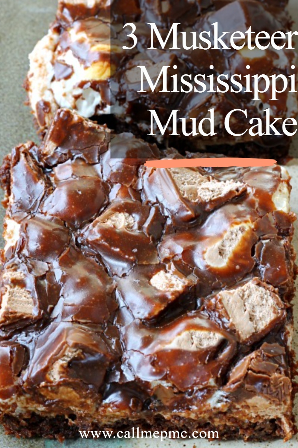 Indulge in the irresistible decadence of a 3 Musketeer Mississippi Mud Cake.