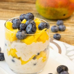 Blueberry Mango Overnight Oats Parfait