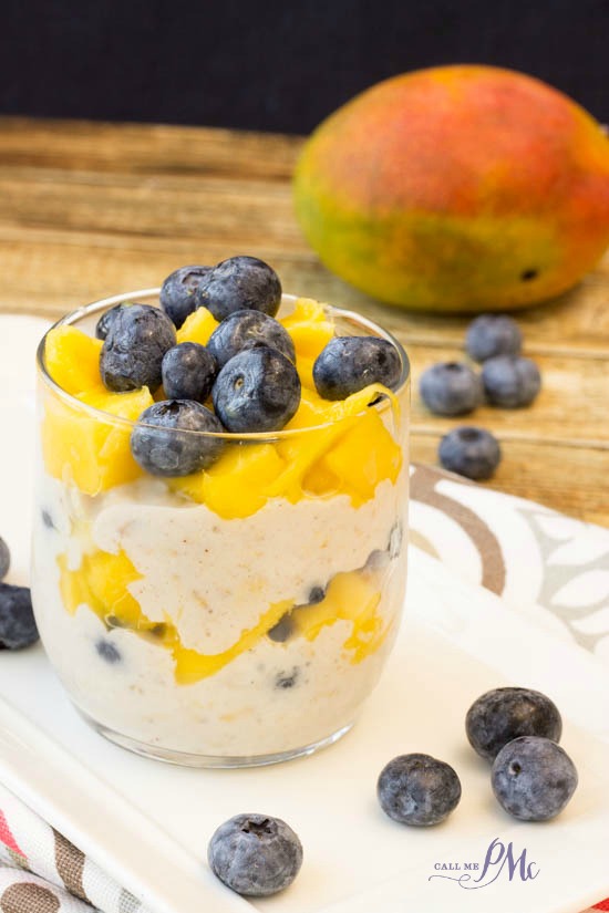 Blueberry Mango Overnight Oats Parfait