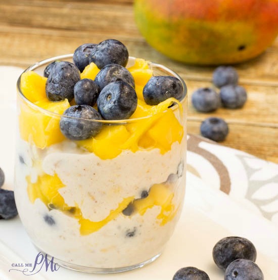 Blueberry Mango Overnight Oats Parfait