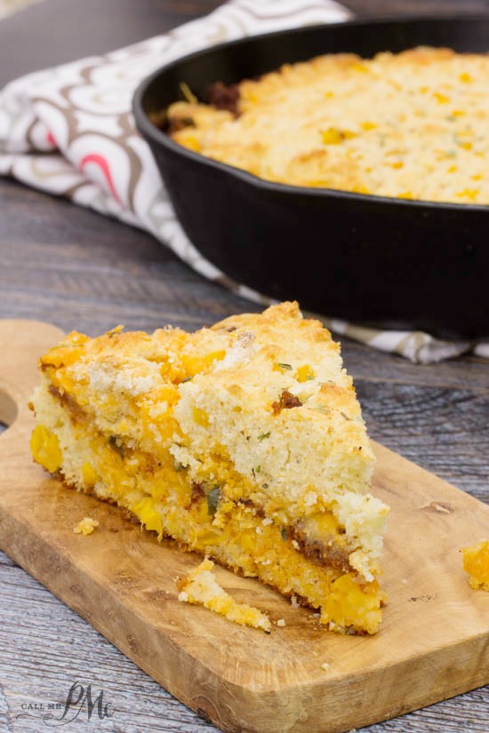 Cheesy Chorizo Cornbread spicy, full of flavor and hearty enough for a meal in itself. This is a new and improved classic Southern cornbread!