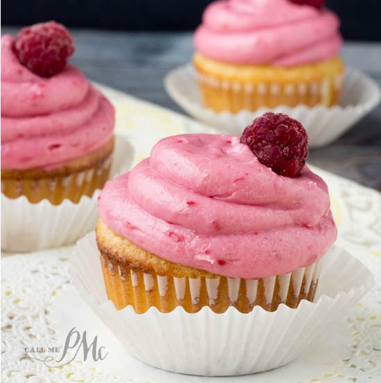Lemon Cupcakes with Raspberry Lemon Cream Cheese Frosting fb