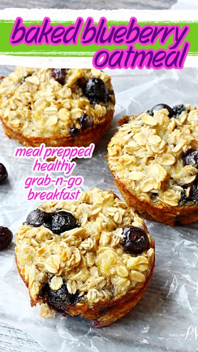 Baked blueberry Oatmeal Cups