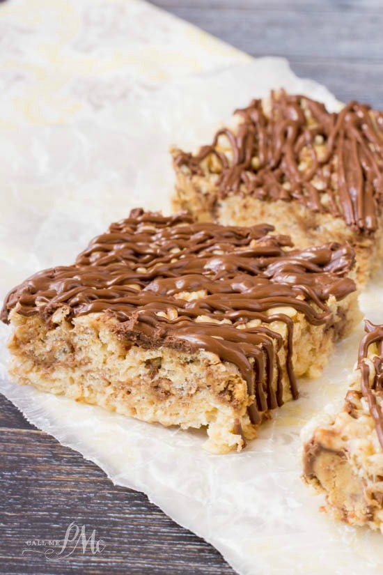 Cut Bhocolate Peanutter Rice Krispie Treats 