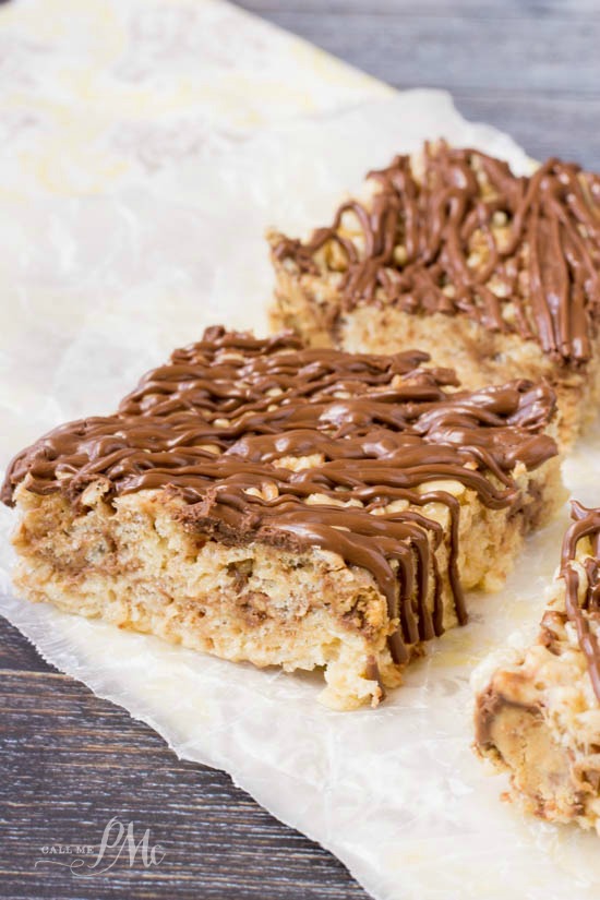 Cut Bhocolate Peanutter Rice Krispie Treats 