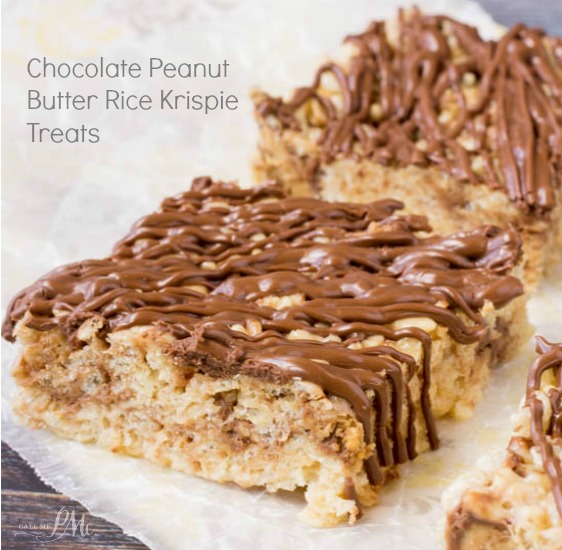 Cut Bhocolate Peanutter Rice Krispie Treats  