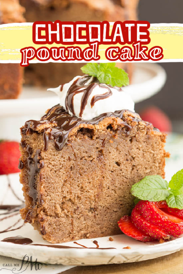 slice of chocolate cake Chocolate Pound Cake recipe