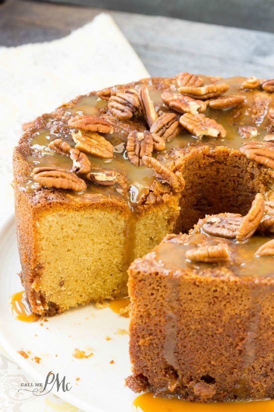Homemade Pecan Pie Pound Cake Recipe is a soft, buttery pound cake recipe that's studded with sugared pecans and caramel. Homemade Pecan Pie Pound Cake