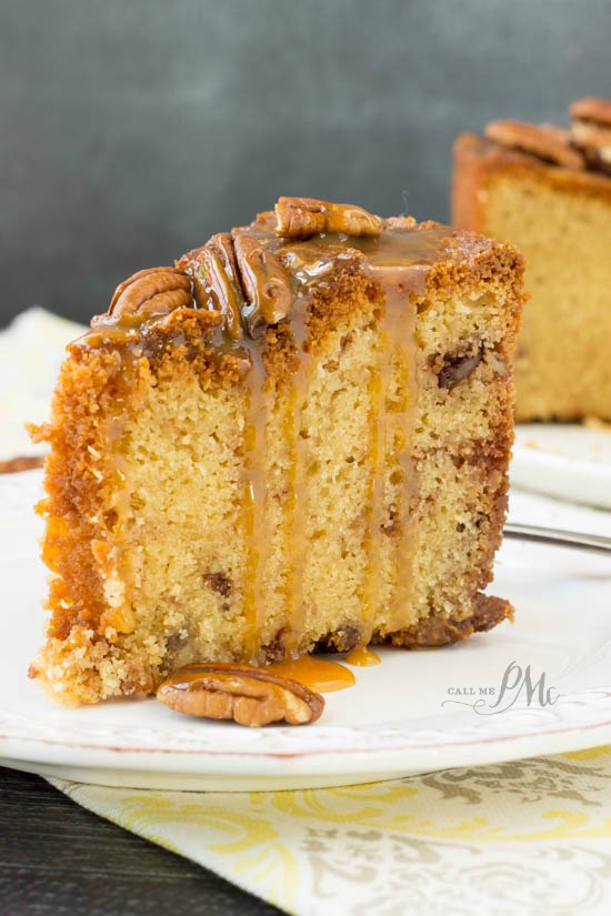 Homemade Pecan Pie Pound Cake Recipe is a soft, buttery pound cake recipe that's studded with sugared pecans and caramel. Homemade Pecan Pie Pound Cake