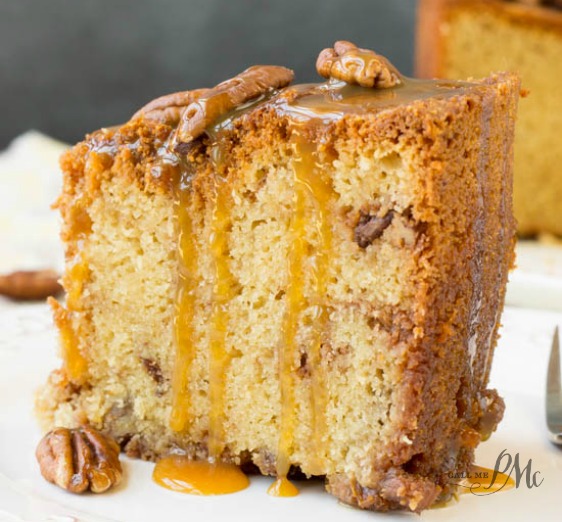 Homemade Pecan Pie Pound Cake Recipe is a soft, buttery pound cake recipe that's studded with sugared pecans and caramel. Homemade Pecan Pie Pound Cake