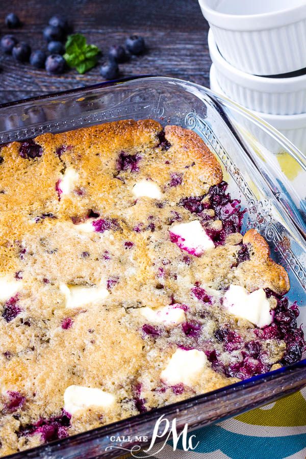 Blueberry Cream Cheese Dump Cake 