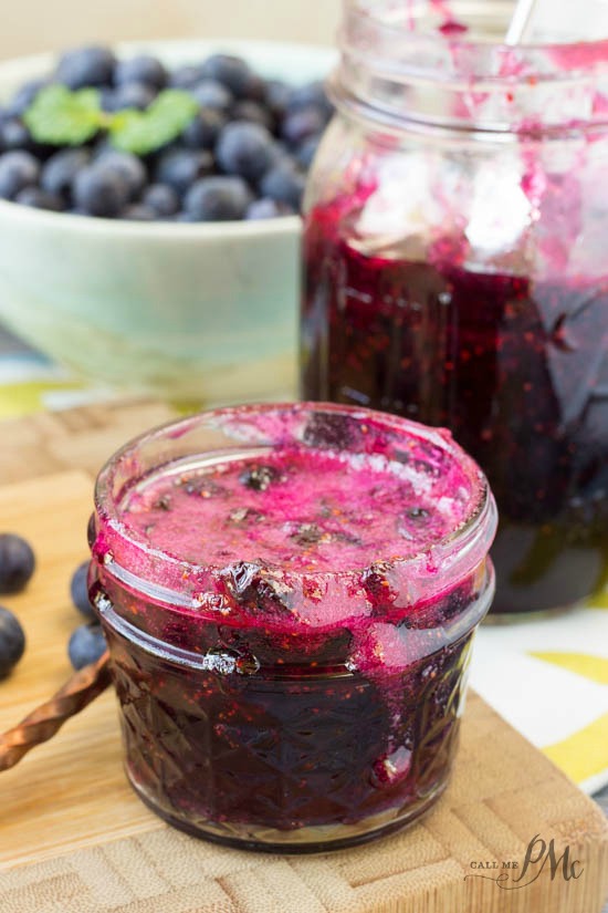Homemade Blueberry Jalapeno Jam Recipe with fresh, sweet blueberries. Making jam is easier than you think! 