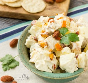 LIGHTER ROTISSERIE CHICKEN SALAD WITH SRIRACHA ALMONDS