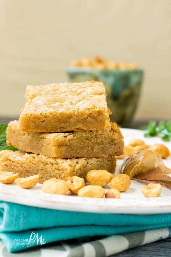 Peanut Butter Blondies are dense, chewy and full of wonderful peanut butter. From scratch, these Peanut Butter Blondies recipe will satisfy your sweet treat craving!