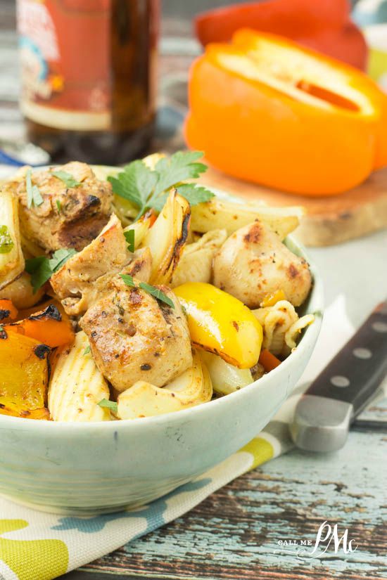 Chicken Fajita Pasta Salad recipe is simple to make, hearty & full of flavor! If you love fajitas and you love pasta, this recipe is for you!