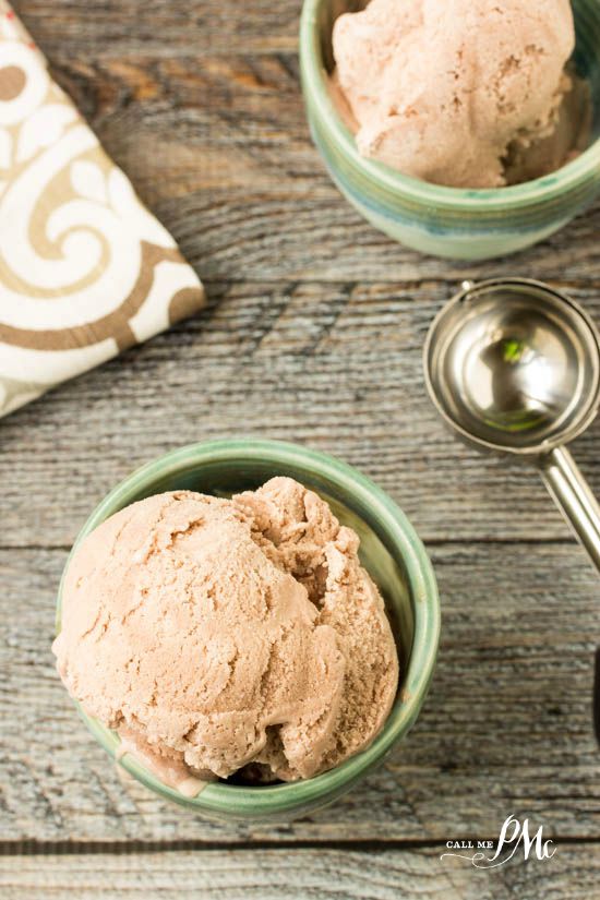 Almond milk ice cream in a bowl.