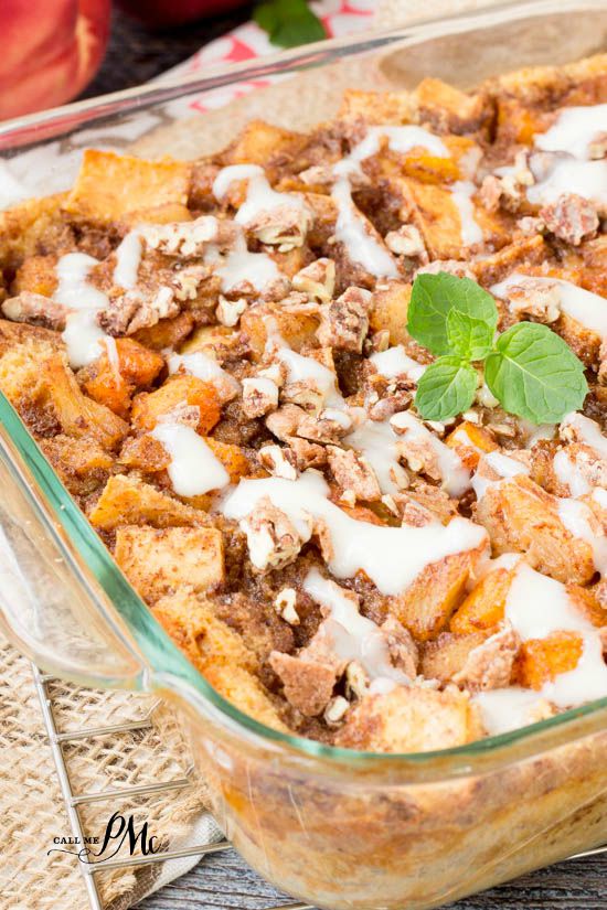 Easy Peach Cobbler Bread Pudding