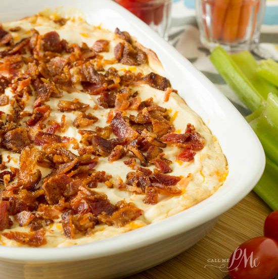 white sauce with bacon in a dish