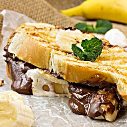 Easy Nutella Dessert Panini is a drippy, gooey dessert that's perfect on the grill and can be made in minutes!