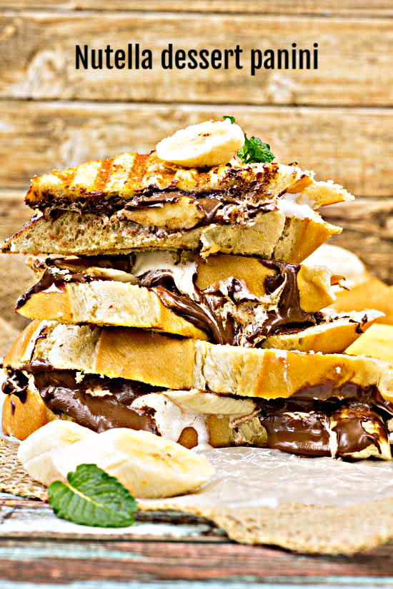 Easy Nutella Dessert Panini is a drippy, gooey dessert that's perfect on the grill and can be made in minutes!