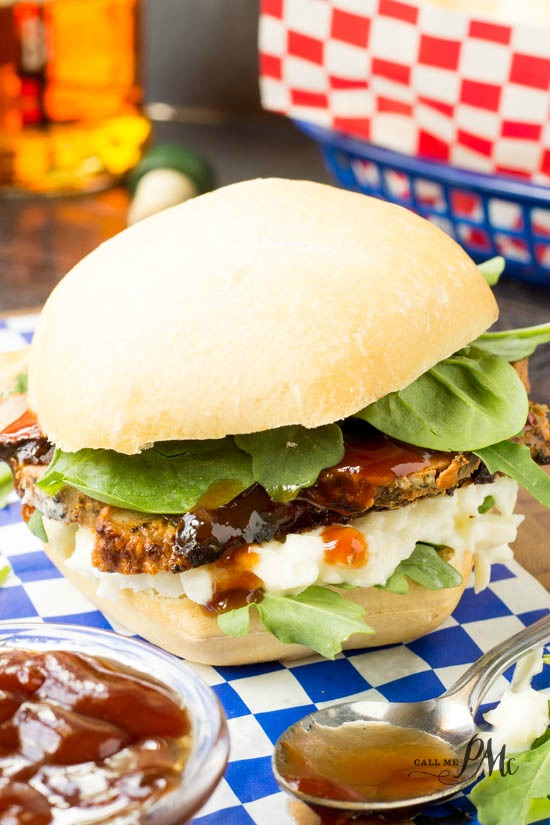 Pork Tenderloin Sliders with Bourbon Peach BBQ Sauce are stacked high with tender pork, creamy slaw and tangy, sweet Peach BBQ Sauce that's been spiked with bourbon. Pork sandwiches and sauce