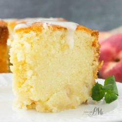 Two Step Fresh Peach Pound Cake