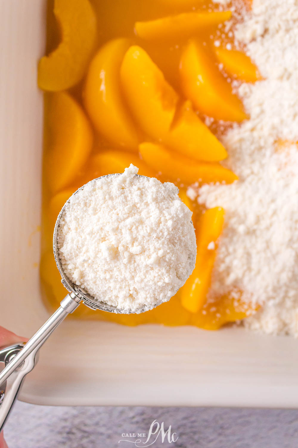 Cake Mix Dump Peach Cobbler