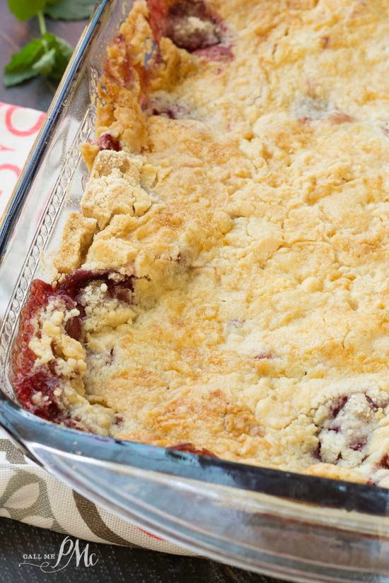 Easy Strawberry Dump Cobbler is also known as Ridiculously Easy Cake and Are You Kidding Me Cake?