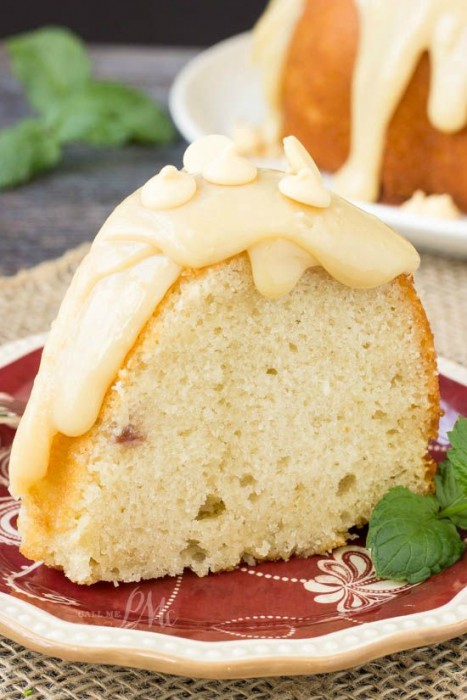 Greek Yogurt Strawberry Jam Pound Cake