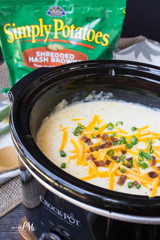 Hash Brown Slow Cooker Potato Soup 